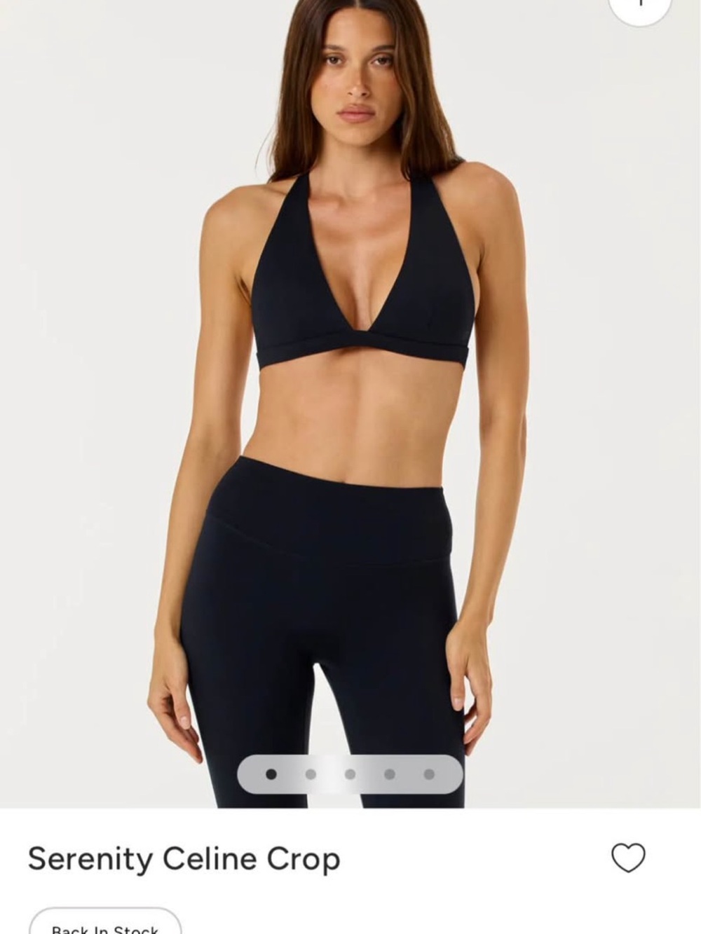 Serenity Celine Crop Sports Bra - Black